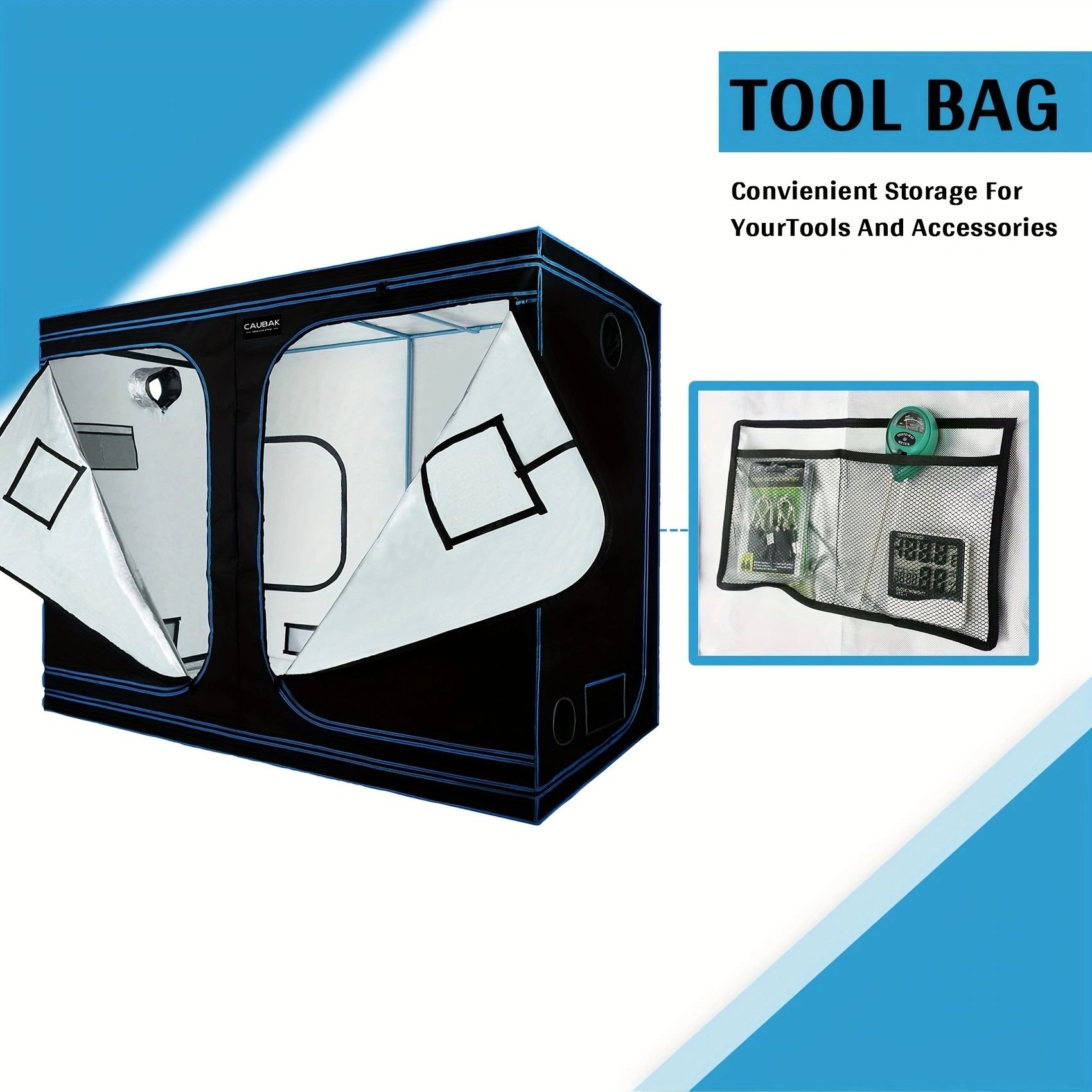 240*120*200cm blue dege grow tent 600d Commercial Hydroponic Grow Tent Mushroom Grow Room