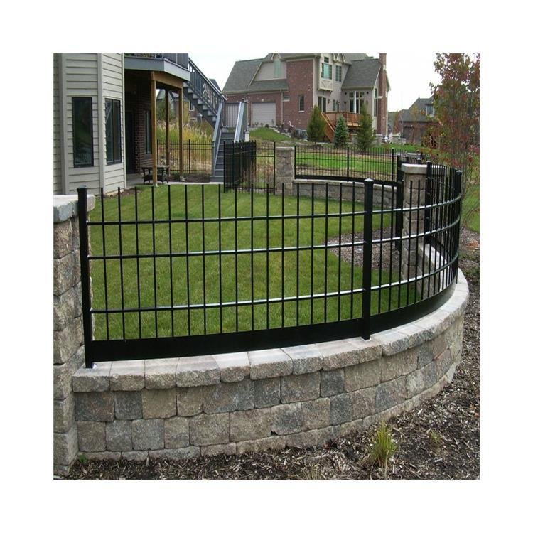 Prima New Design Cheap Wrought Iron Fence Panel Steel Metal Picket Ornamental Electric Fence For Villa