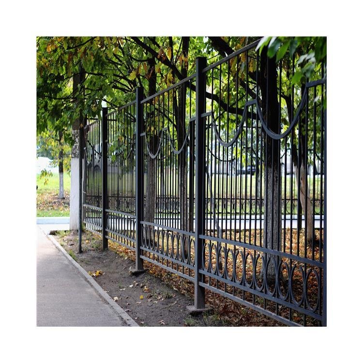 Prima New Design Cheap Wrought Iron Fence Panel Steel Metal Picket Ornamental Electric Fence For Villa