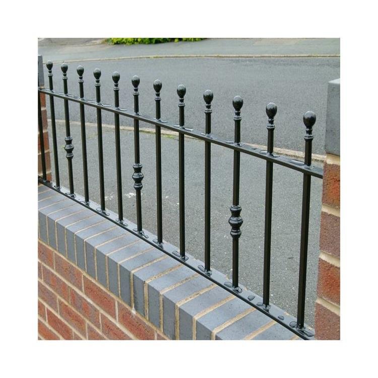 Prima New Design Cheap Wrought Iron Fence Panel Steel Metal Picket Ornamental Electric Fence For Villa