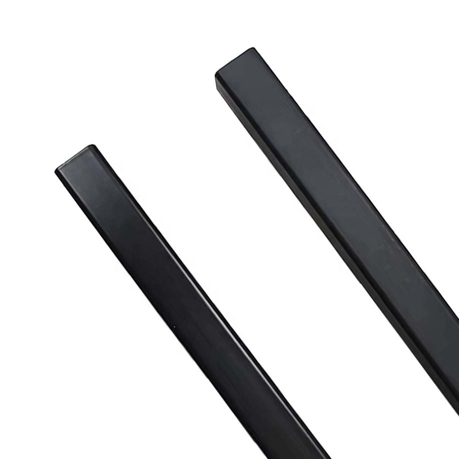 Satin Black Iron Stair Parts for Modern Indoor Spiral Stairs round Hollow Blusters & Satin Black Balusters Plain Design Style