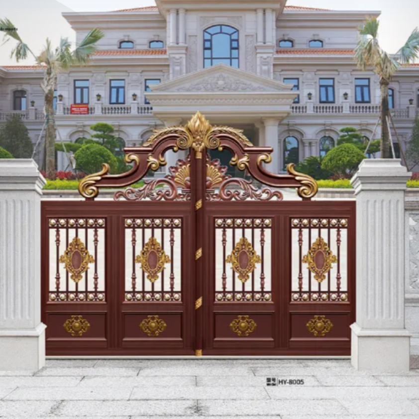 Outdoor luxury double door iron gates entrance main entrance gate stainless steel door design luxury main entrance gate