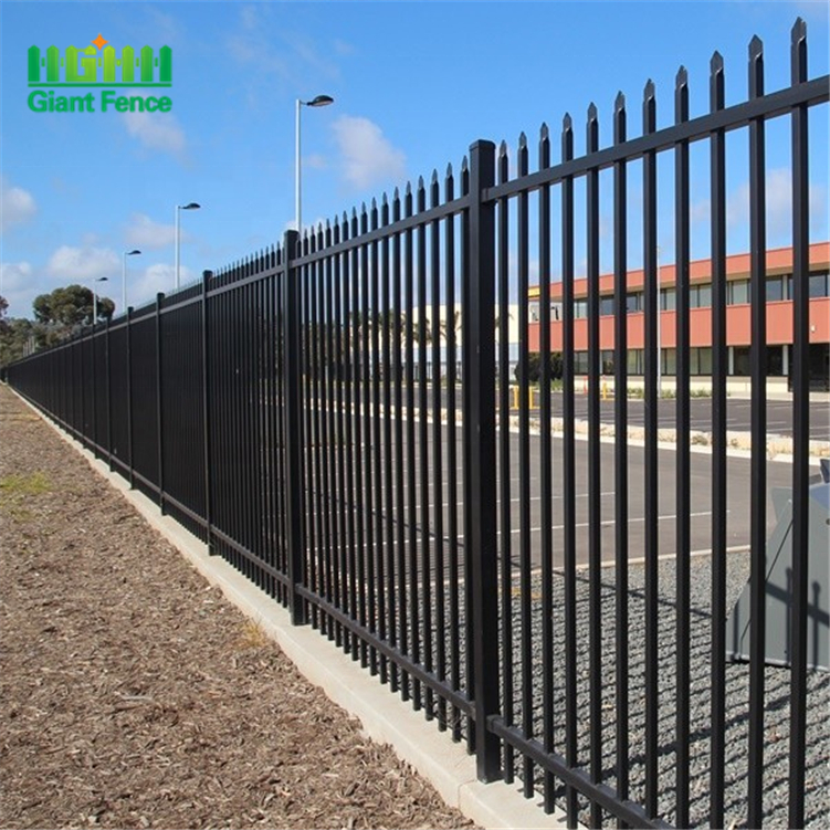 Solid Outdoor Garden Metal Iron Fence Panels Cheap Home Decorative Steel Rods Wrought Iron Panels Metallic Fencing