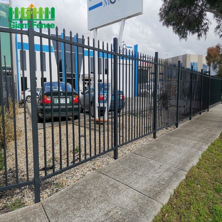 Solid Outdoor Garden Metal Iron Fence Panels Cheap Home Decorative Steel Rods Wrought Iron Panels Metallic Fencing