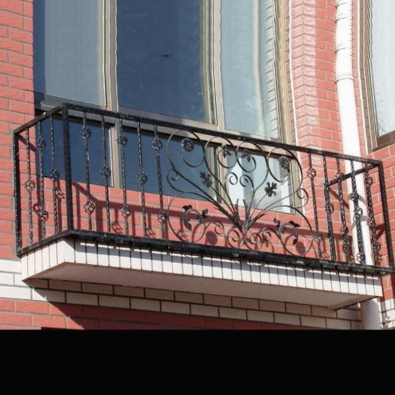 hot sales outdoor powder coated wrought simple iron grill design for balcony