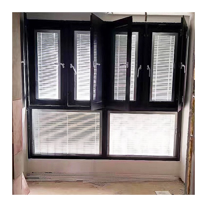 Horizontal architecture low u-factor casement windows design with aluminium jamb