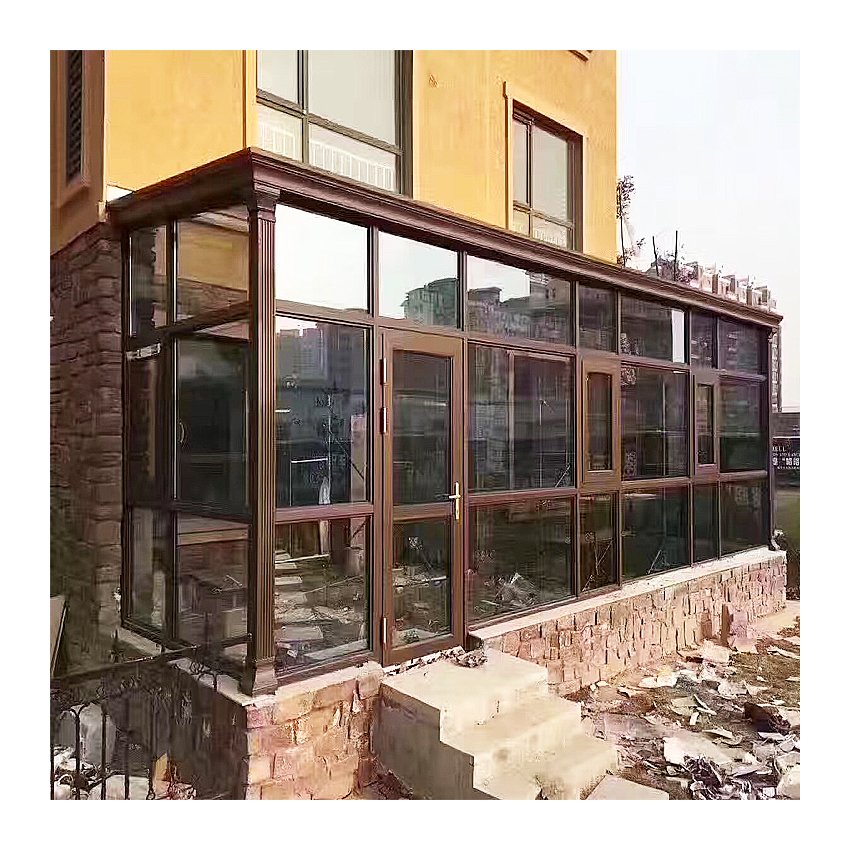 Horizontal architecture low u-factor casement windows design with aluminium jamb