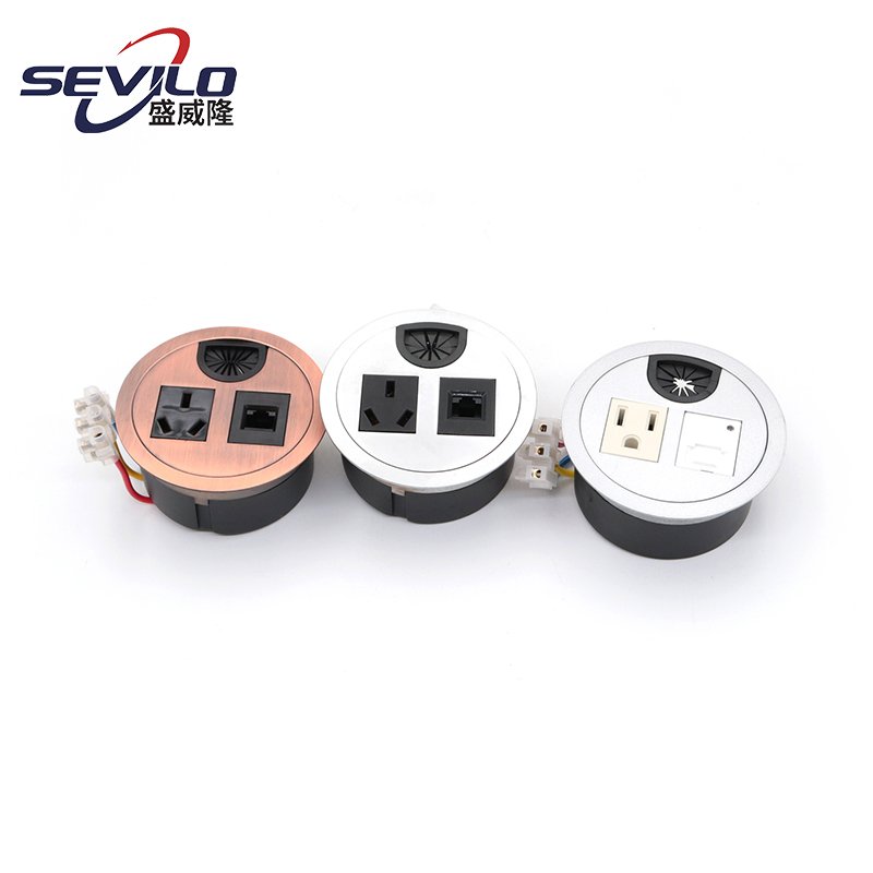 Usb Pop up Desktop Tabletop Multifunctional Socket for Office Kitchen Cable Wire Modern Smart Kitchen Accessories