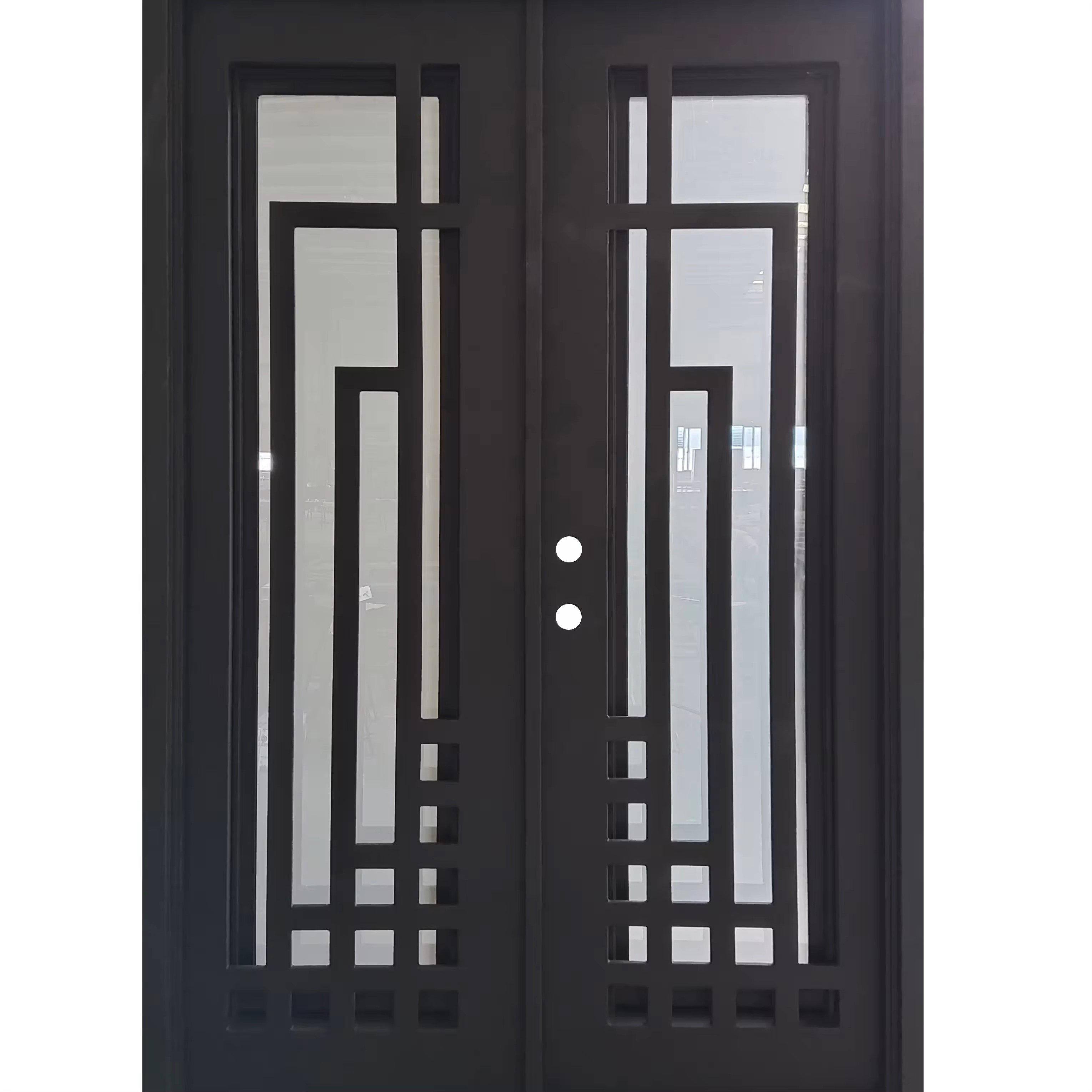 Entry door spray steel entry door security exterior wrought iron door