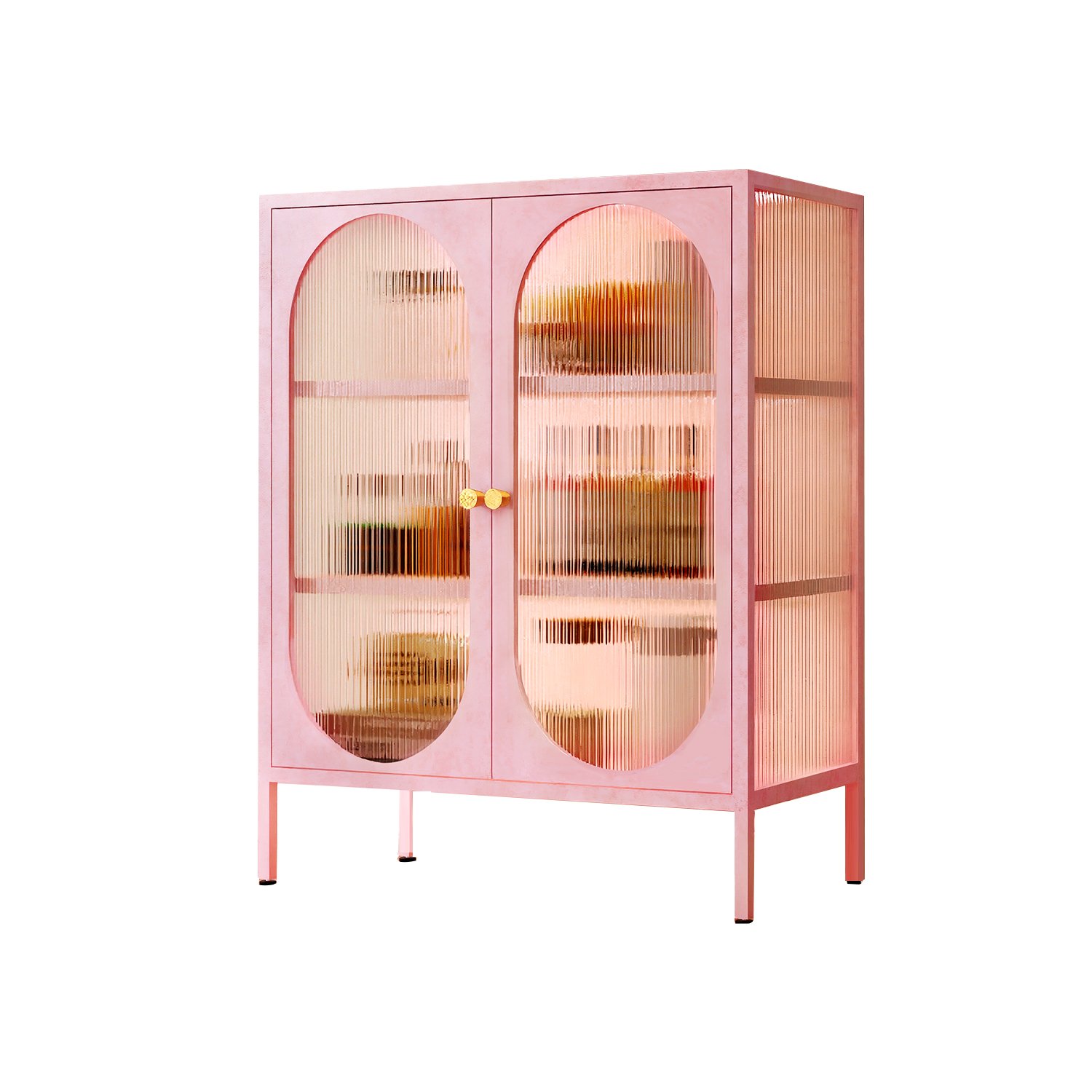 hot sale metal home furniture living room glass door display cabinet