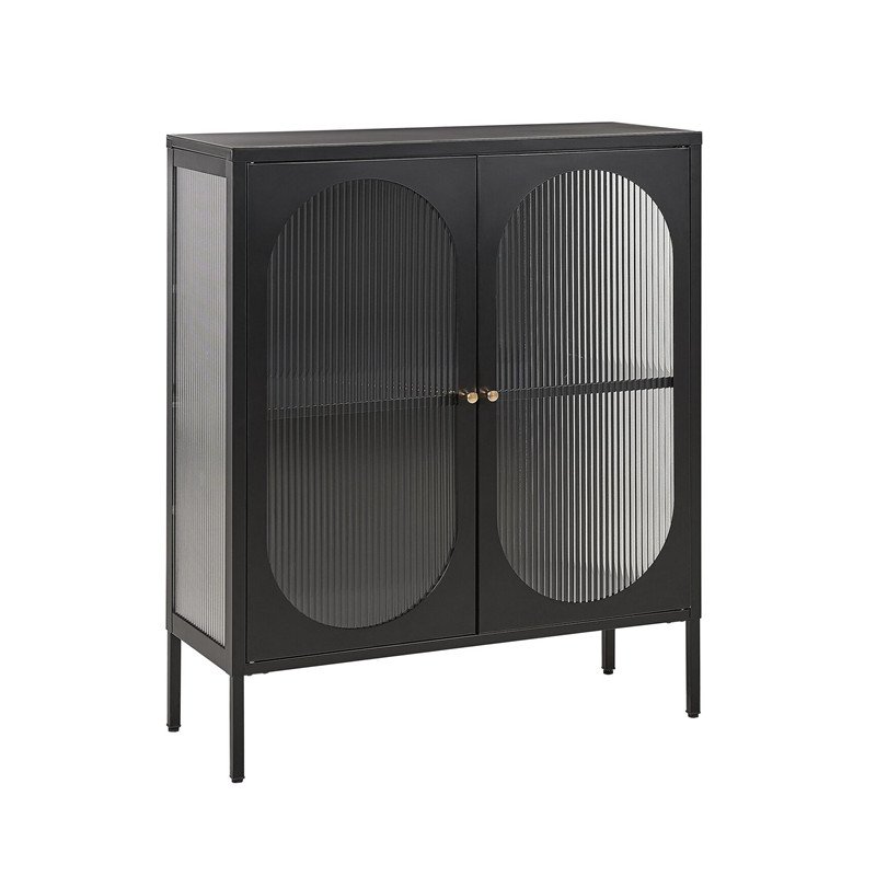 hot sale metal home furniture living room glass door display cabinet