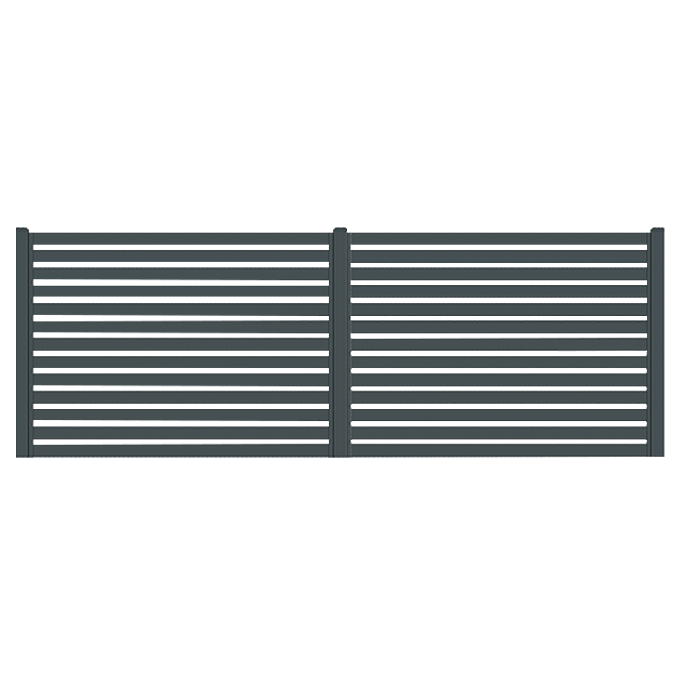 Black 8x8 Aluminum Louver Fence Panels Metal Customized Powder Coating Garden Fence Fencing, Trellis & Gates 2 Years 3D Modeling