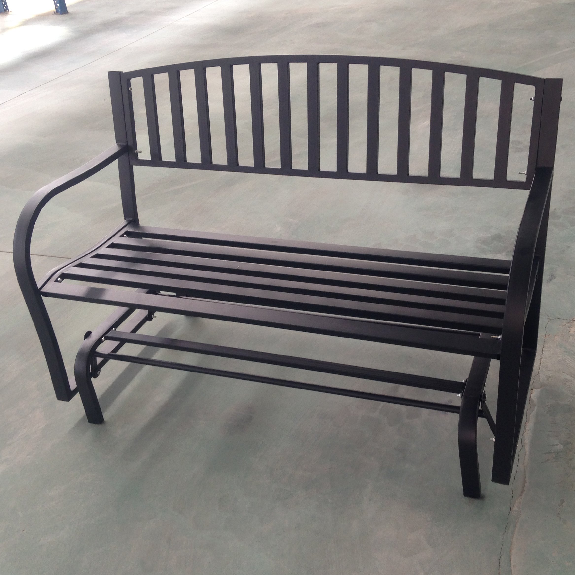 Modern Design Dreaming Glider Rocking Bench Powder Coating Steel Slats Aluminum Frame Outdoor Garden Furniture for Park Use