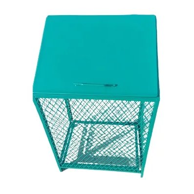 manufacture small folding metal iron wire mesh waste can trash can recycling garbage container garbage basket