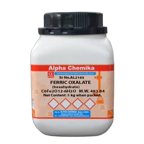 Alpha Chemika's High Demand Organic Chemical FERRIC OXALATE Powder for Research & Development from Indian Manufacturer