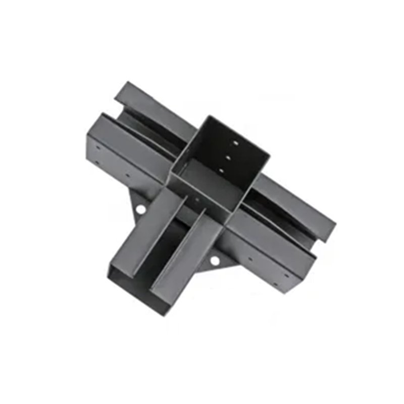4-arm Post Bracket for 4*4 6*6 Wood Posts 4-Way Pergolas Corner Extension Brackets with Black Powder Coated