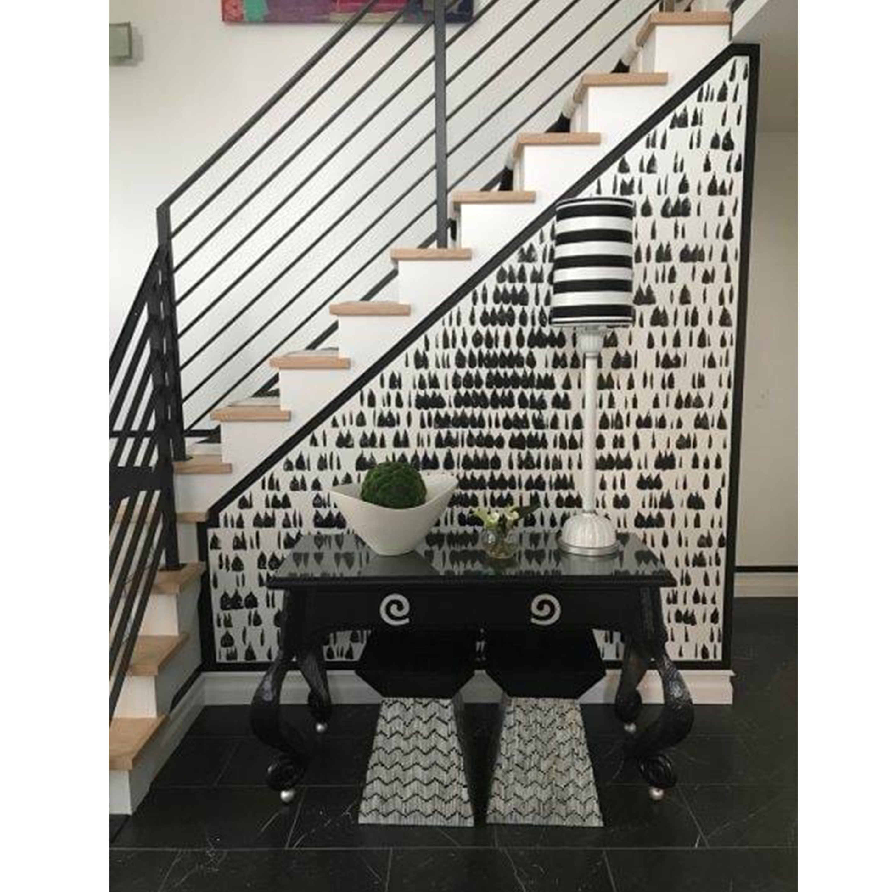 Wholesale Railing Cast Wrought Iron Balcony fence Indoors stairs black powder coated Rod Bar Railings