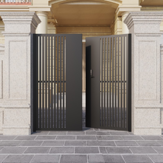 White curved sliding gate design grill for home retractable driveway gate telescopic sliding design curved gate