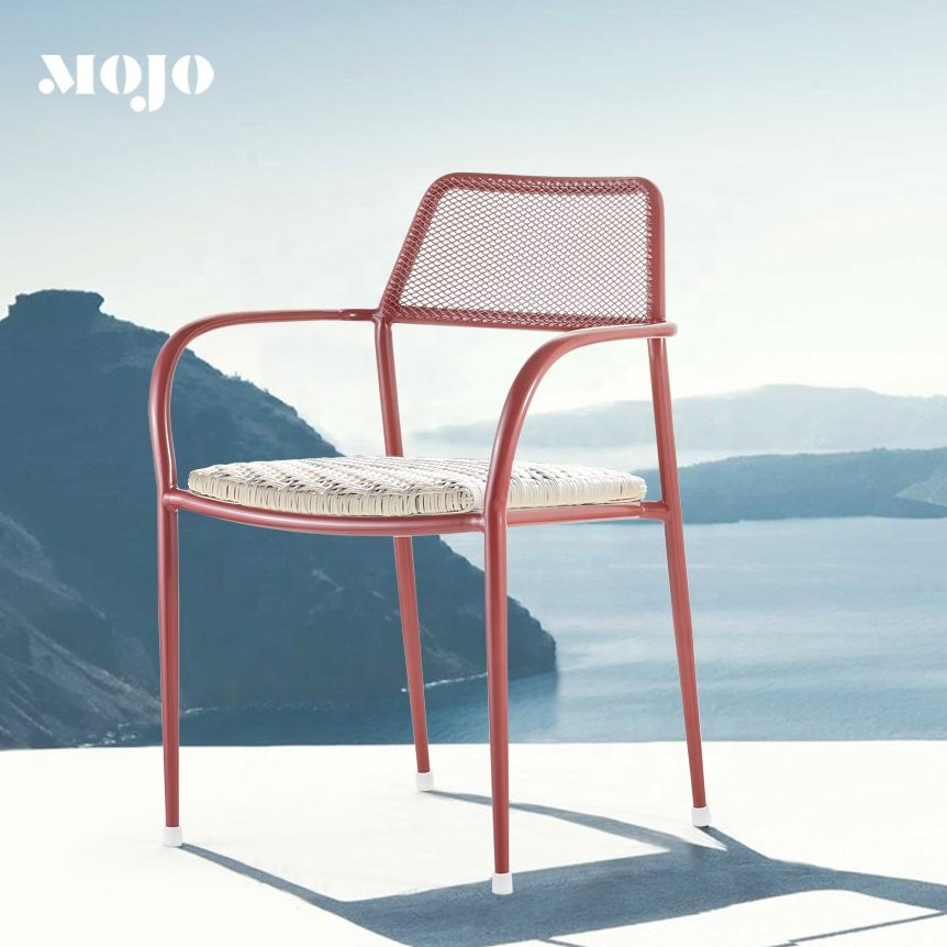 modern restaurant Rattan Chair Paris Cafe Parisian Bistro Chairs Dining Outdoor Patio Furniture French Style metal Chair
