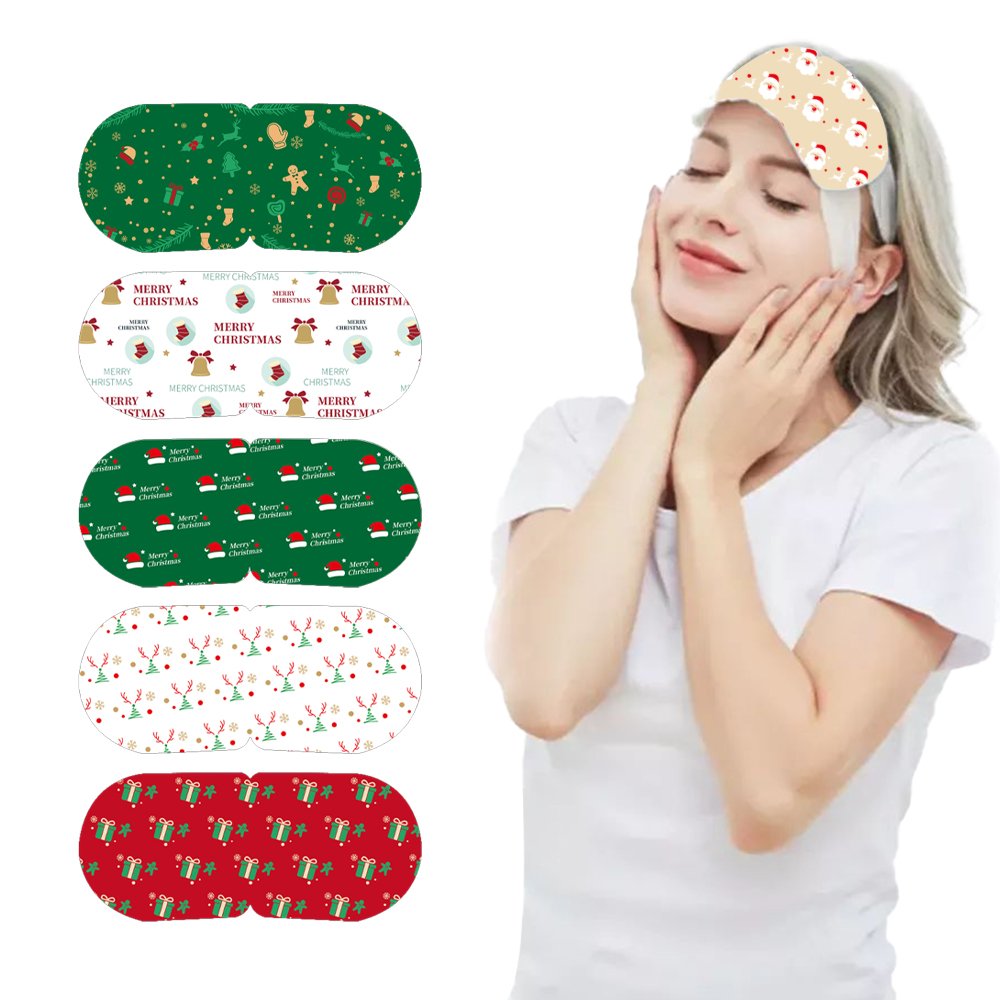 OEM Disposable Self Heating Steam Eye Mask Warmth Patch with Iron powder SPA Steam Eye Mask