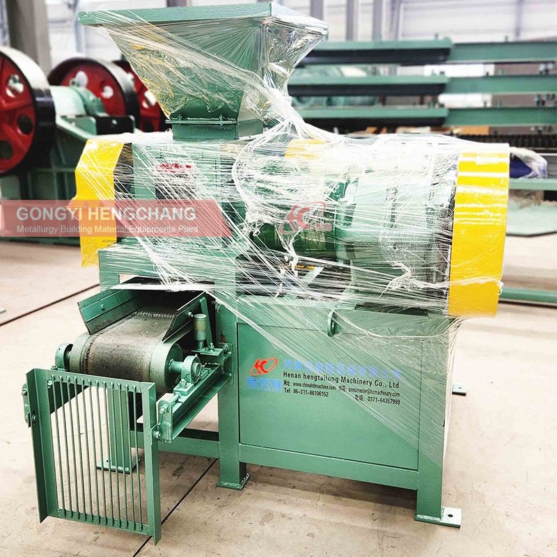 small scale ball press machine iron powder carbon black pillow shape charcoal briquette briquetting machine production line