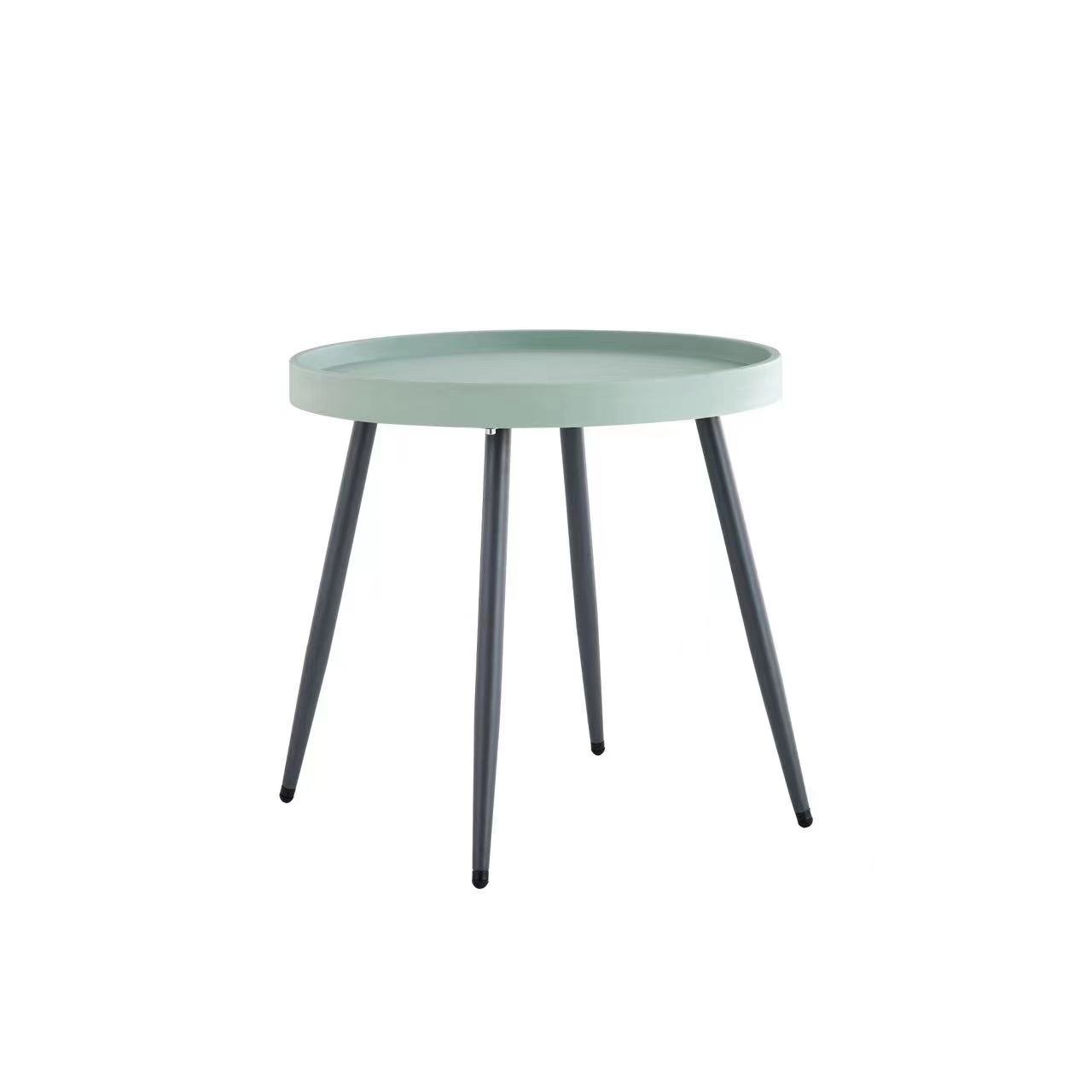 plastic side table with metal leg coffee table