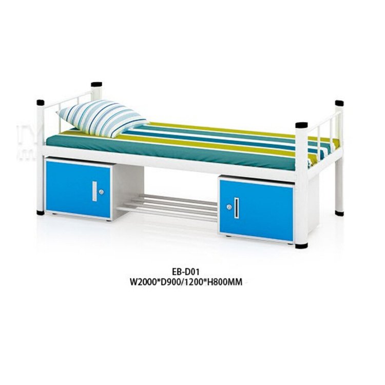 Single Metal Iron Bed, Steel School Bed