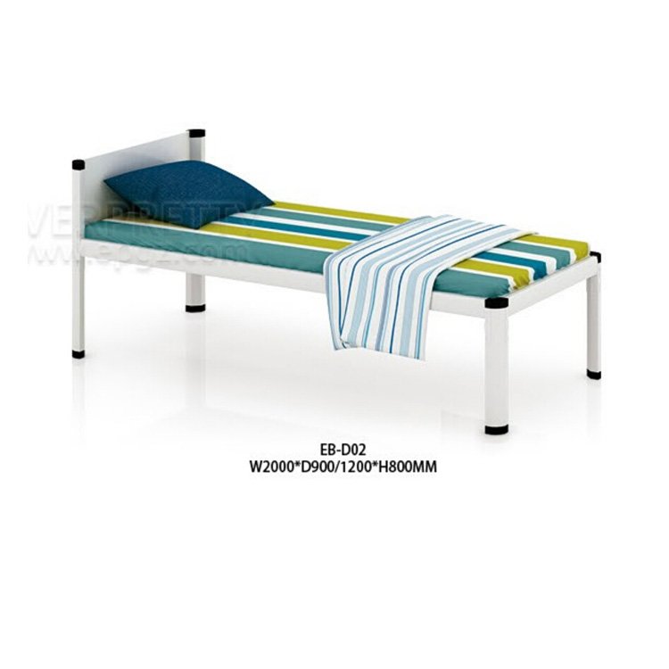 Single Metal Iron Bed, Steel School Bed