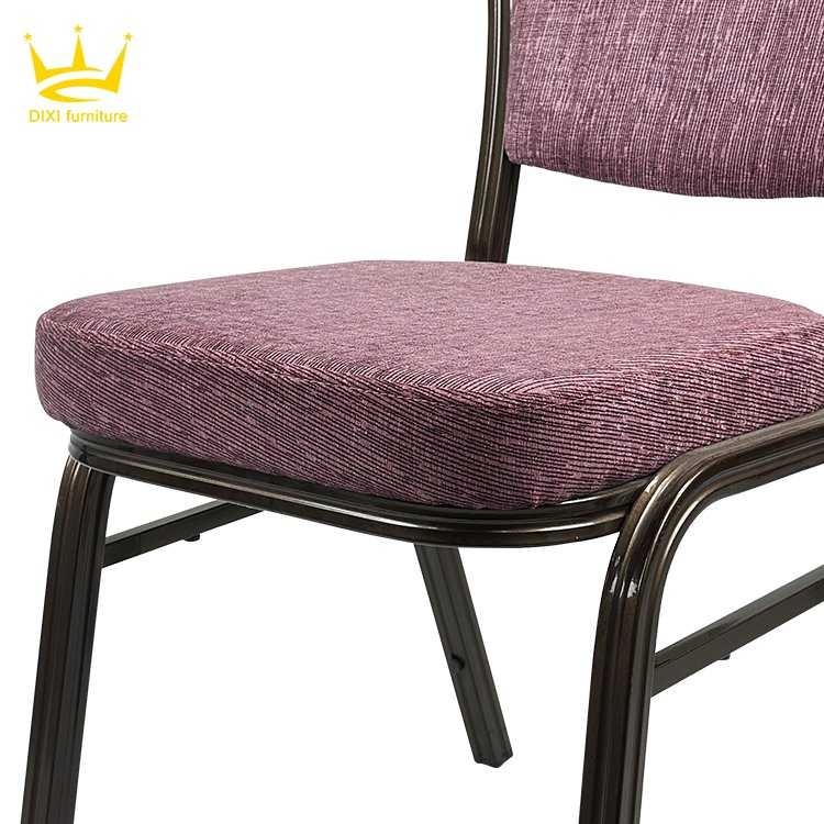 Wholesale Cheap Stackable Oval Back Banquet Chair Rental Gold Metal Iron Steel Wedding Banquet Hotel Chairs
