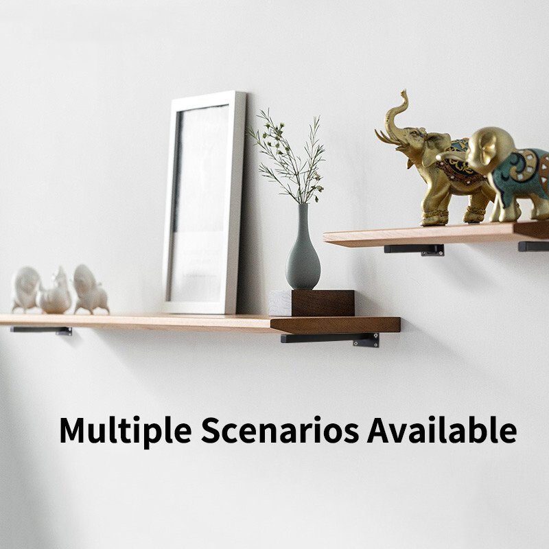 ZuogangStainless steel bracket support frame one-word load-bearing thickened laminate support triangle bracket wall storage rack