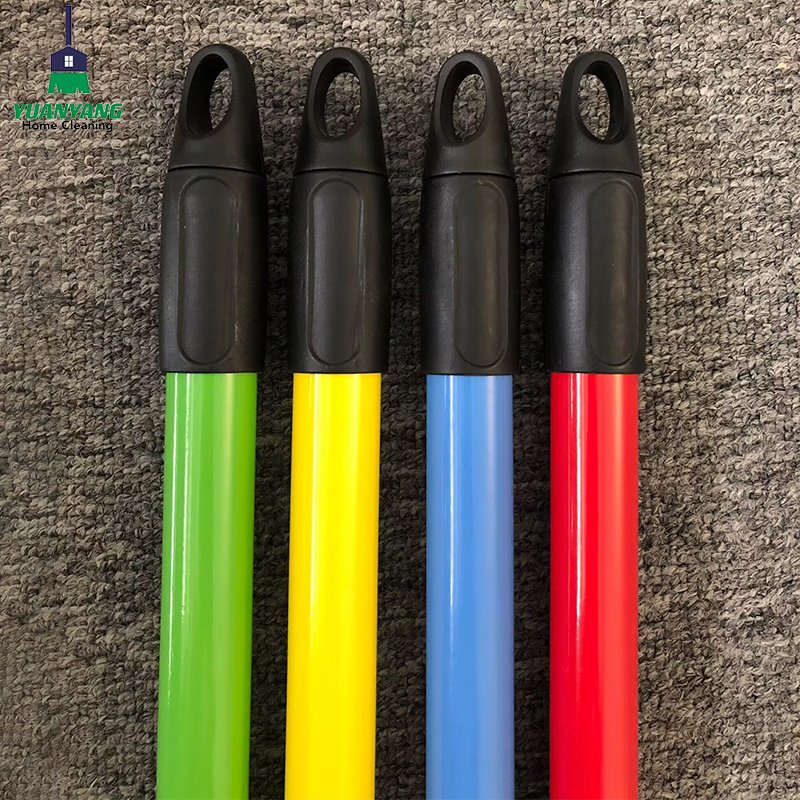 Heavy Duty Powder Painted Round Metal Stick For Brush And Mop Pole With Soft Bristled Solid Telescope Handle Broom