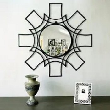 modern Mirror Wall door style for home Restaurants hotels iron frame Floor Beveled Mirror Decor glass reflector metal mirror