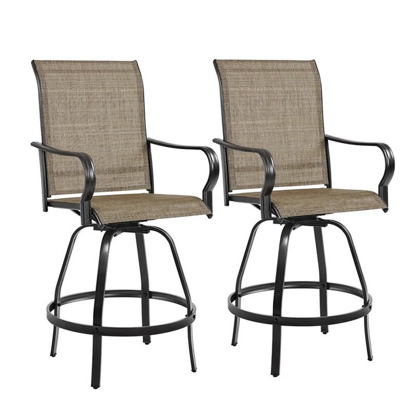 Outdoor And Indoor Furniture Set High Dining Chairs with Seat Cushion