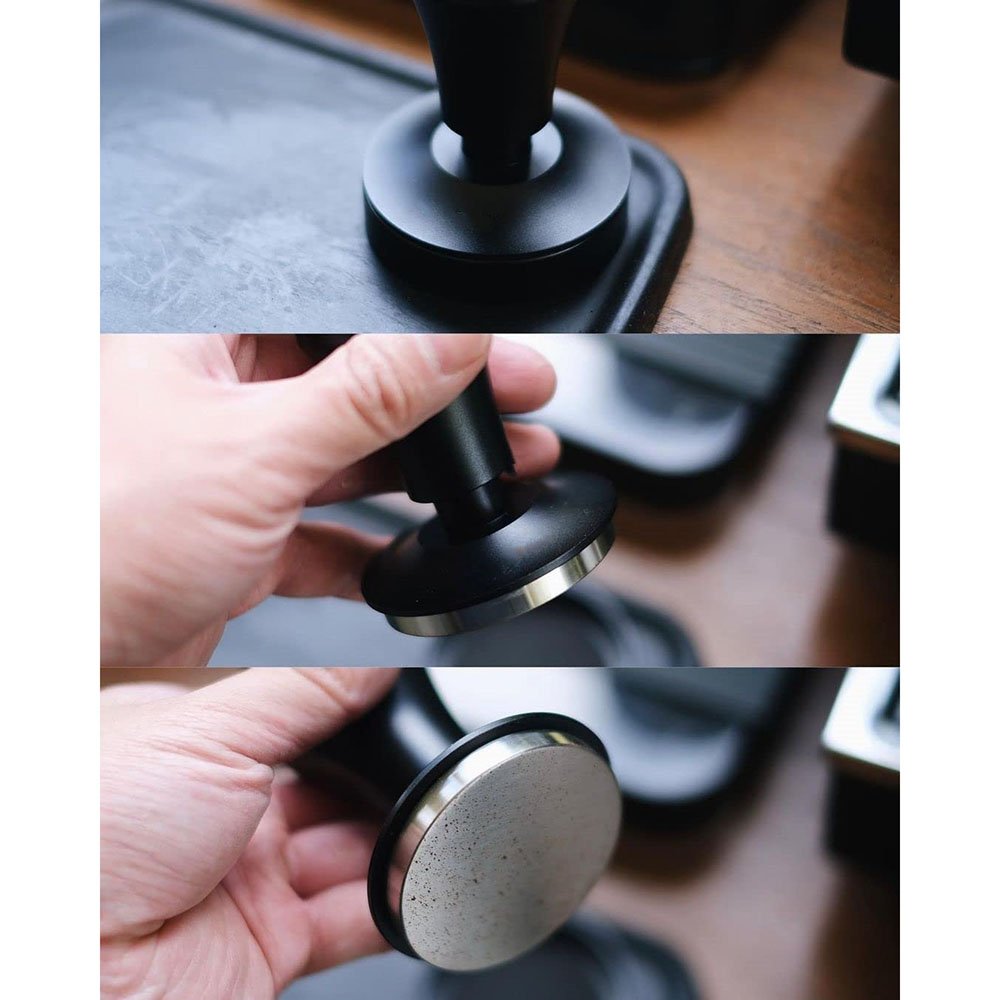 Coffee Tamper Spring-loaded Tamper Barista Espresso Tamper Replacement Springs Anodized Aluminum Handle and Stand