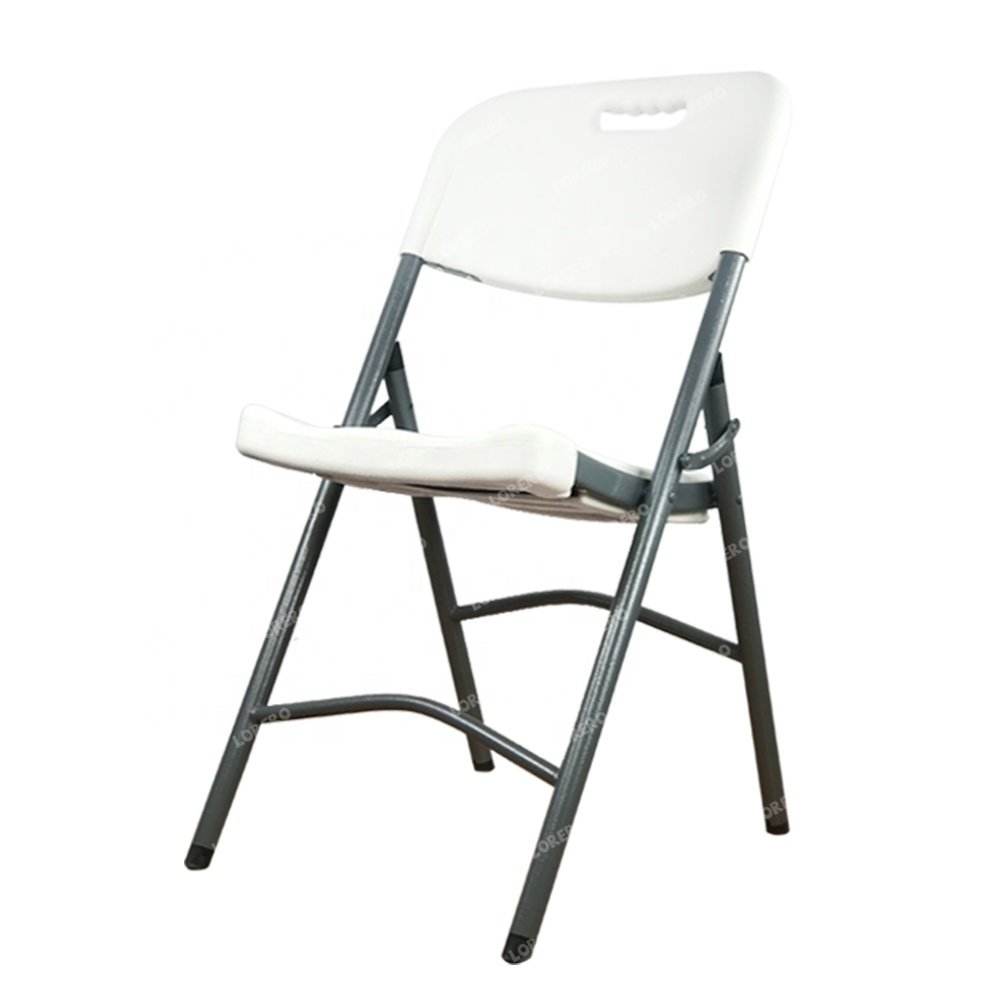 Wholesale Outdoor Party Stackable Metal Frame PVC Plastic Folding Chair