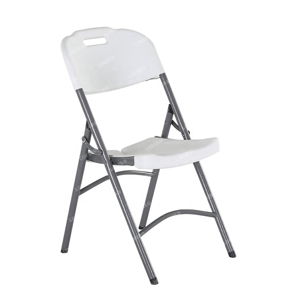 Wholesale Outdoor Party Stackable Metal Frame PVC Plastic Folding Chair