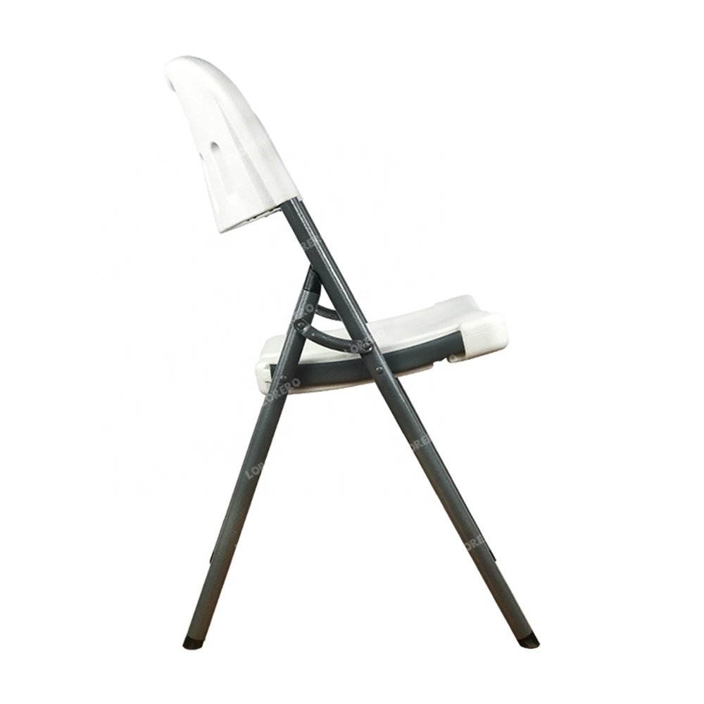Wholesale Outdoor Party Stackable Metal Frame PVC Plastic Folding Chair
