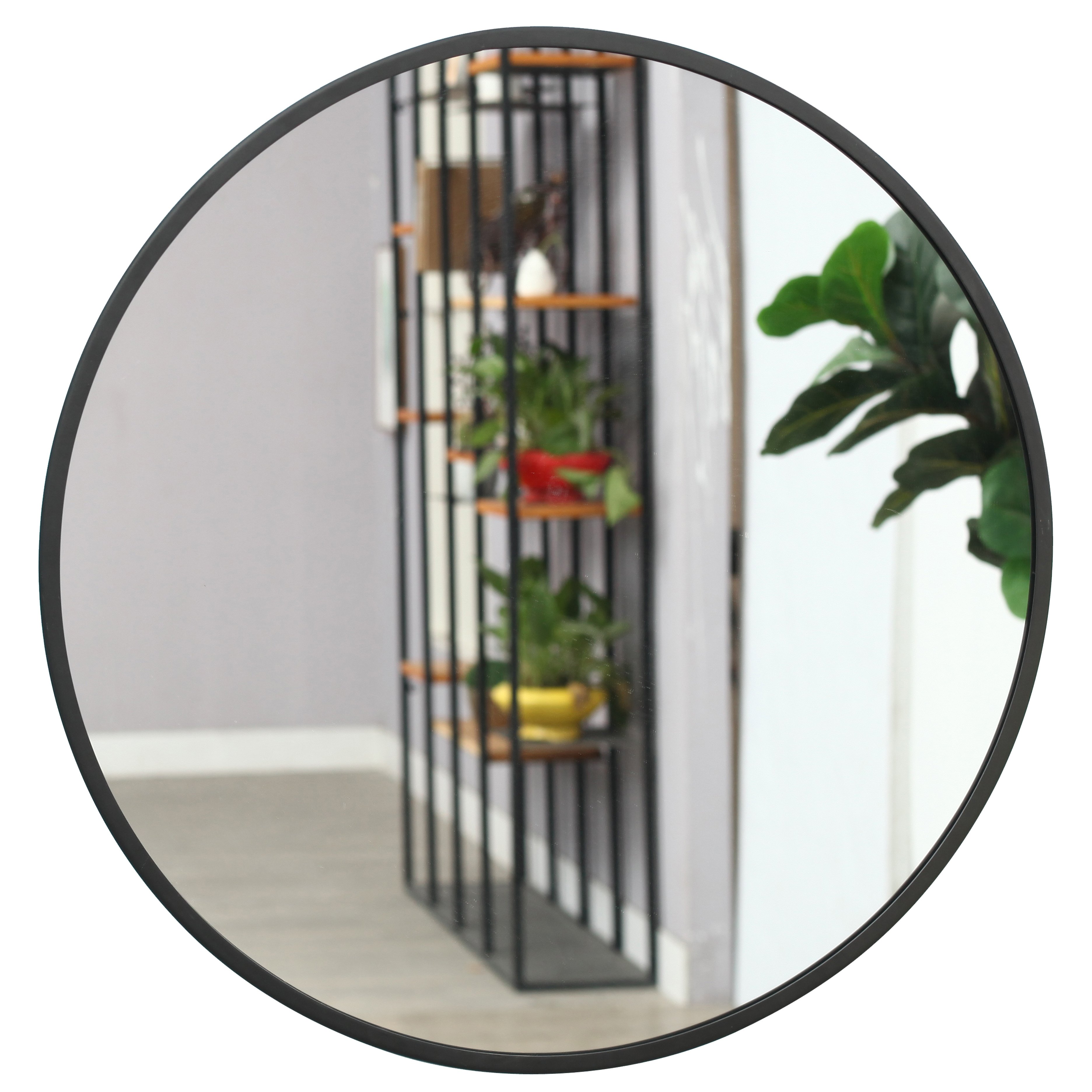 Modern nordic decorative large iron frame wall round mirror for sales mirror factory ningbo