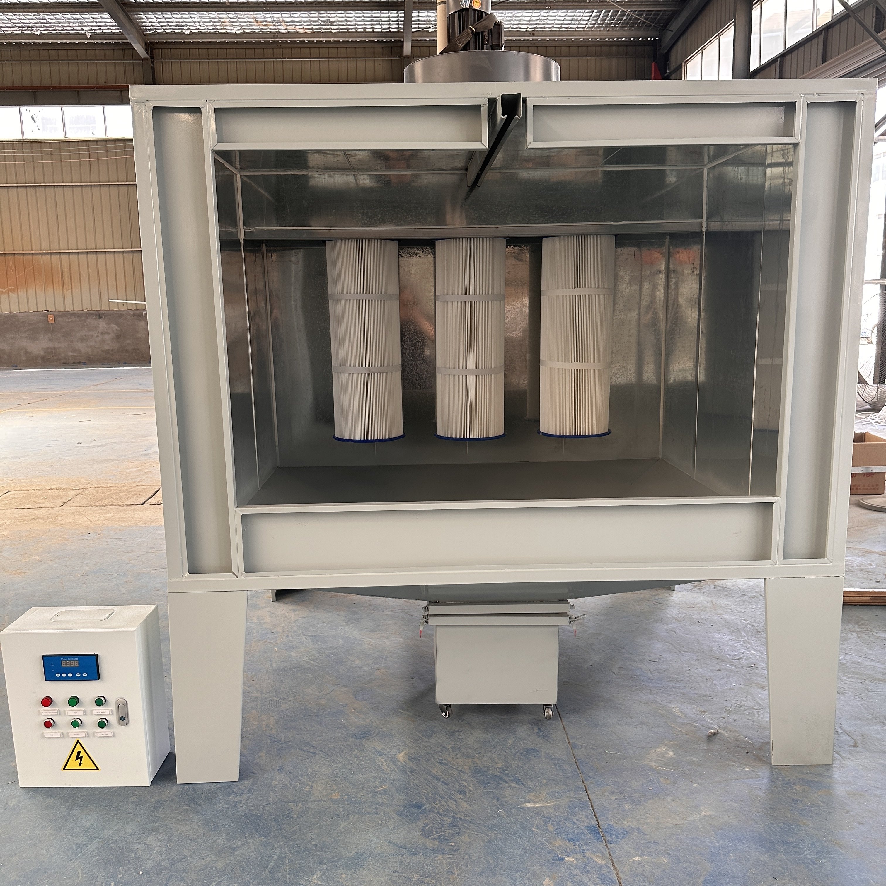 Powder Coating Paint Booth Powder Coating Chamber with Gema spray paint gun and oven mini coating line