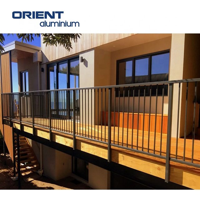 Modern Design Decorate Indoor Wrought Iron Staircase Railings Aluminum Handrail Glass Railing For Stairs And Balcony