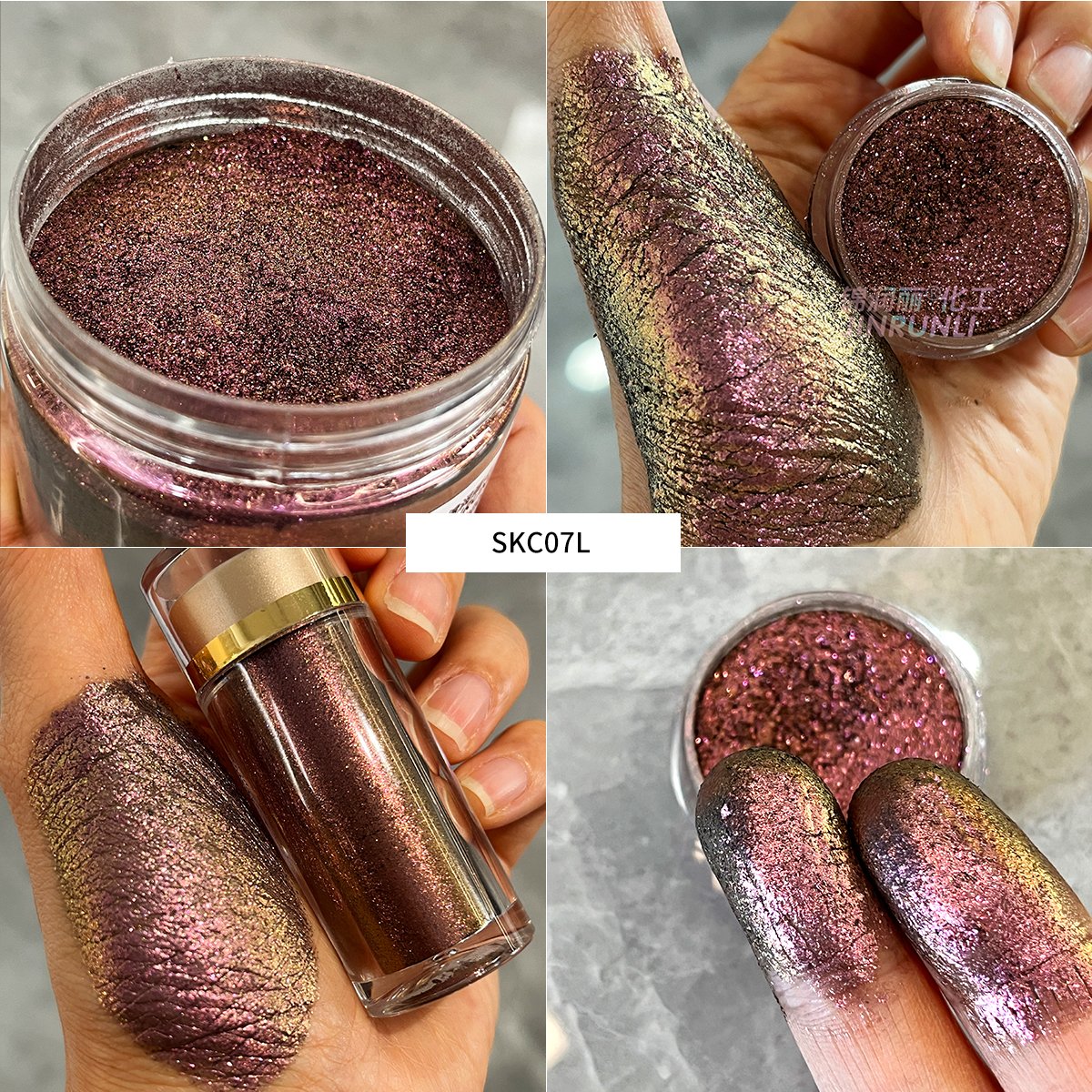 organic new cosmetics grade chrome color changing pearl metallic pigment powder