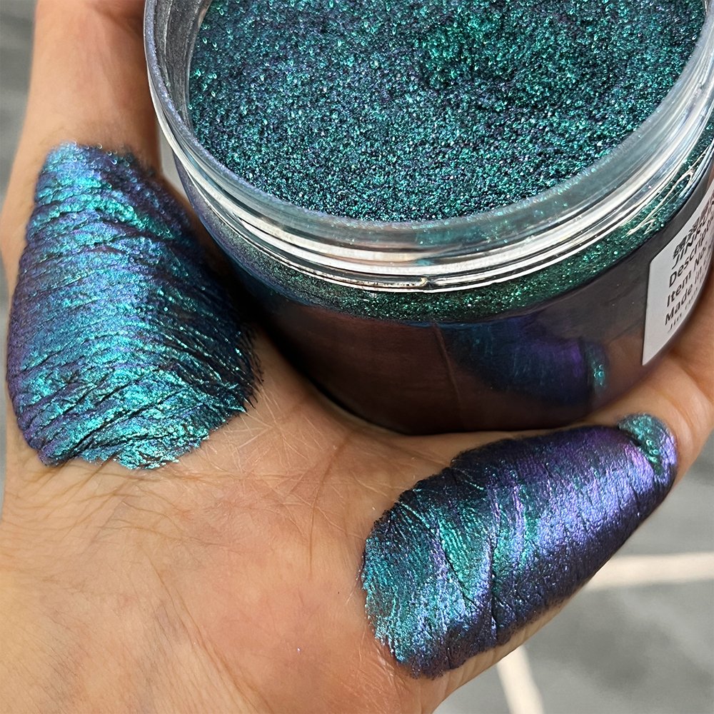 organic new cosmetics grade chrome color changing pearl metallic pigment powder