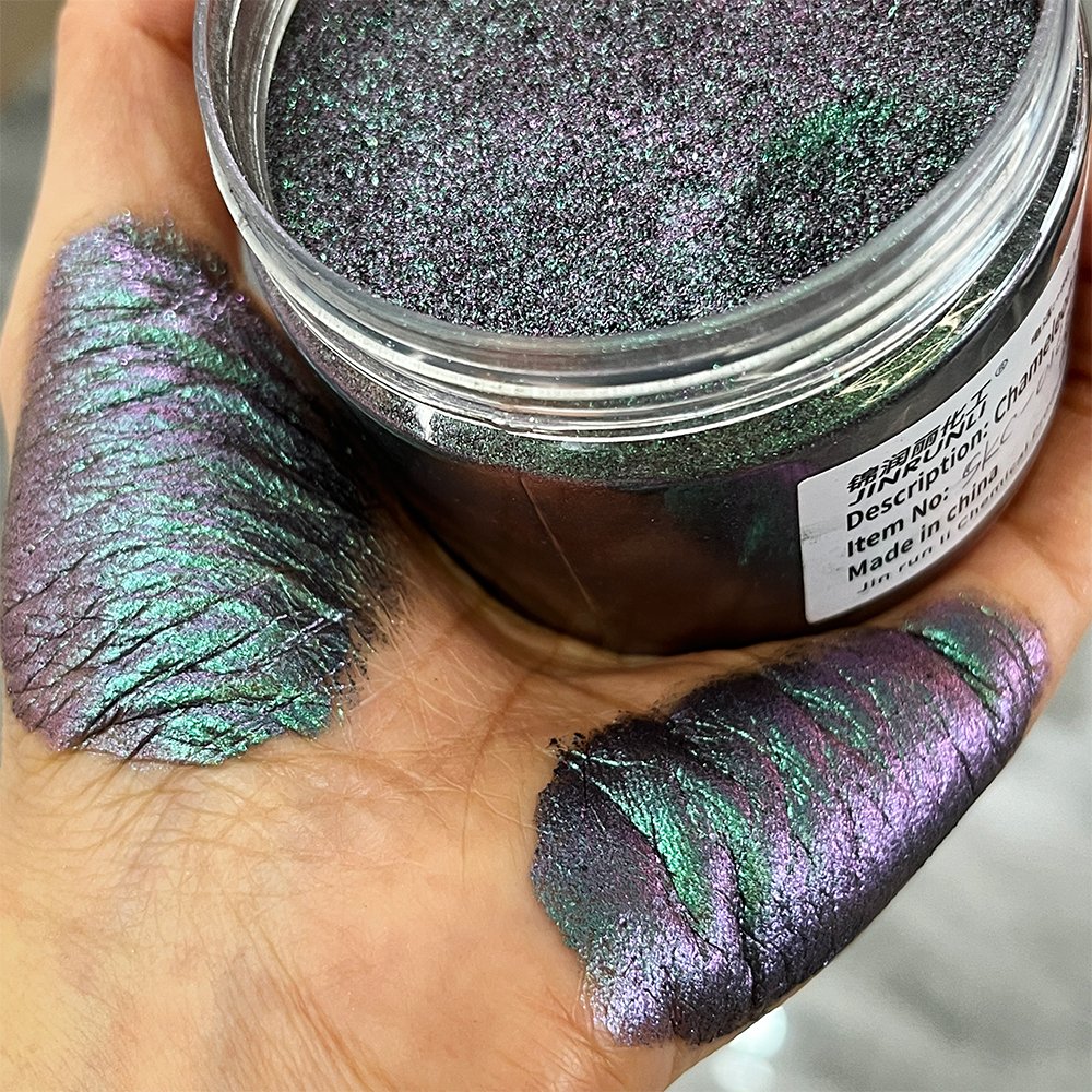 organic new cosmetics grade chrome color changing pearl metallic pigment powder