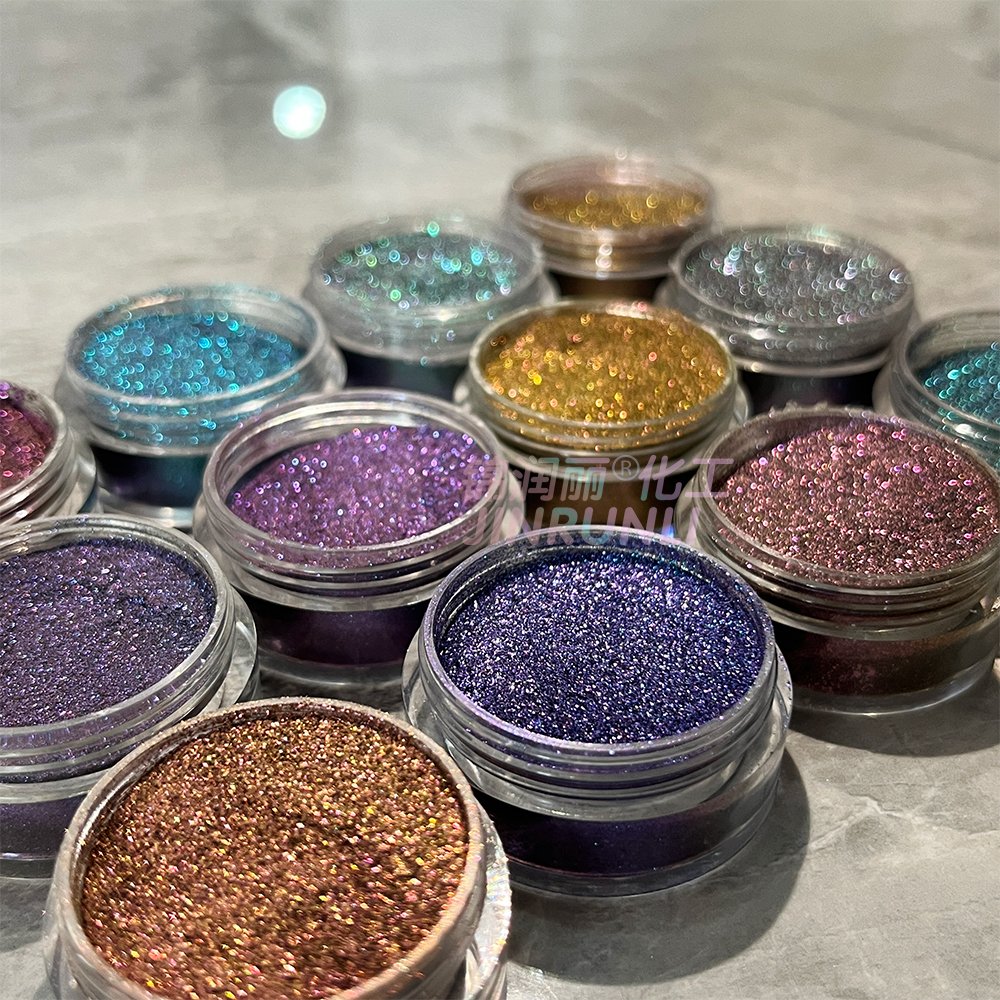 organic new cosmetics grade chrome color changing pearl metallic pigment powder