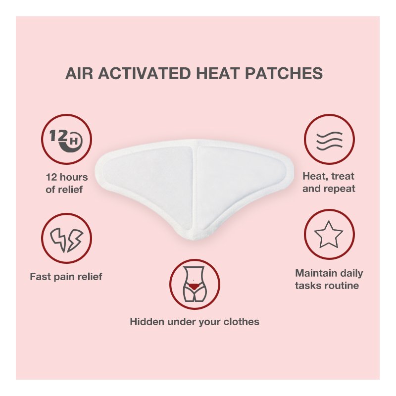 Air Activated Warmers Adhesive Hot Therapy Cramp Care Heat Relief Wrap Menstrual Pain Relief Patch