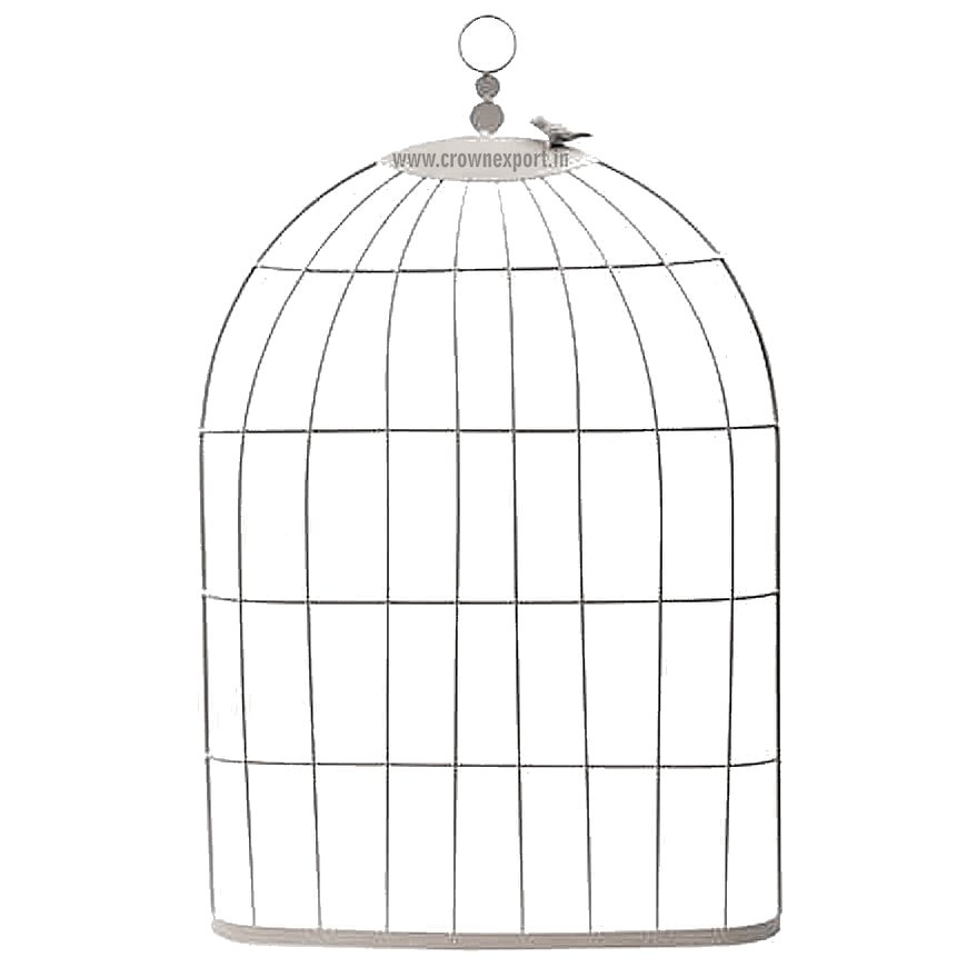 White Finished Factory Direct Supply Wholesale Wrought Iron Wire Hanging Standing Parrot Bird Cage For Sale From Top Manufacture