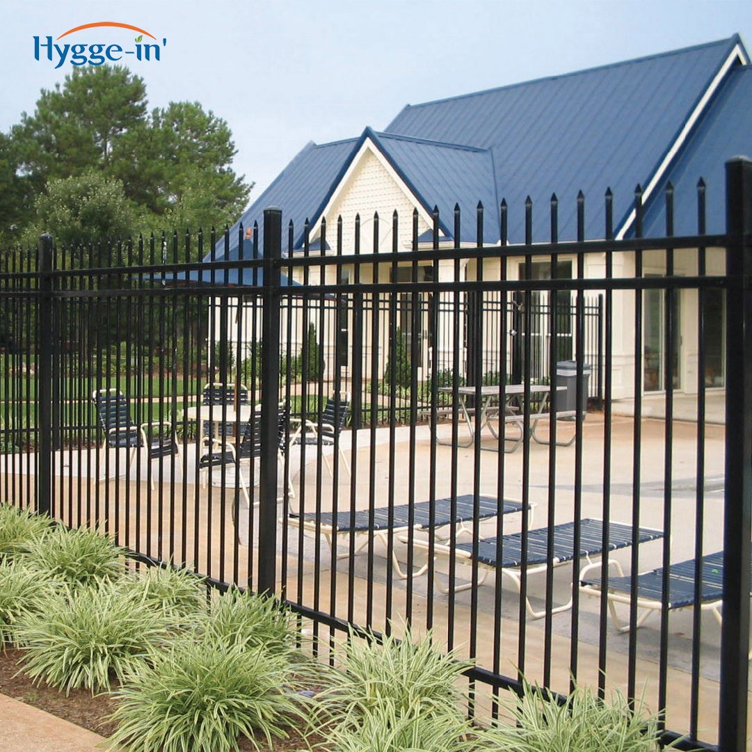Cheap China Outdoor Yard Decorative Wrought Iron Houses Gates and Fence Railing Panels Metal No Dig Aluminum Fence for Sale
