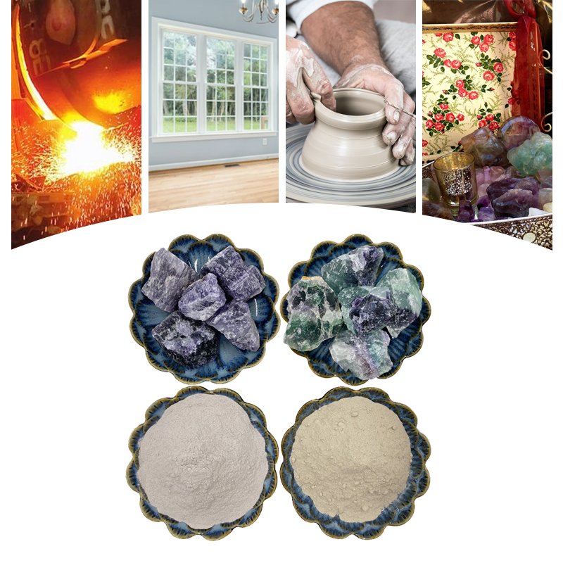 Manufacturers Supply Fluorite Powder Raw Stone Enamel Glaze Hot Iron Steel Smelting Caf2 Chemical Non-Metallic Minerals