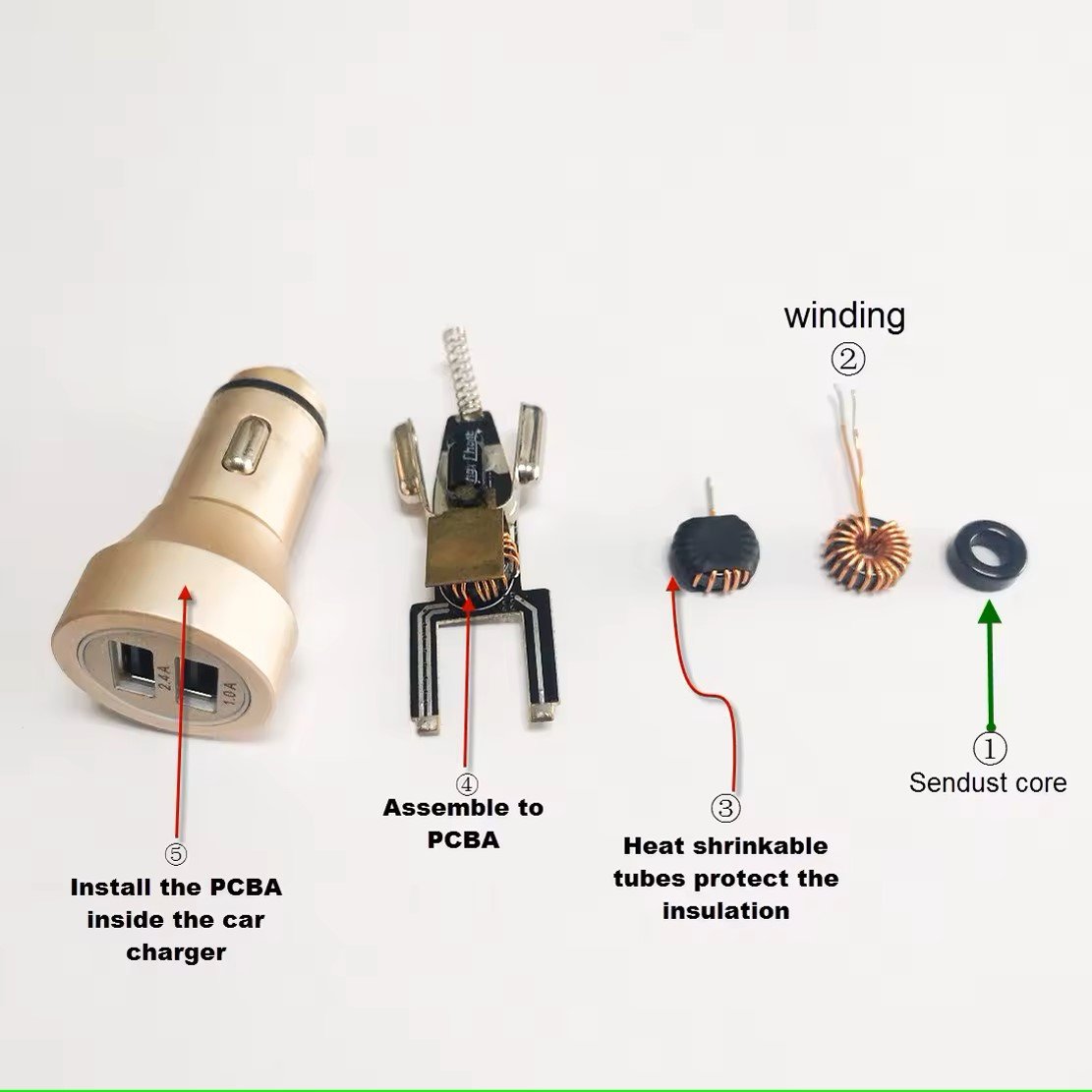 MS-065026-2 CS166026 Power Factor Correction Circuit Transformer Sendust Magnetic Iron Powder Toroidal Core For Output Choke