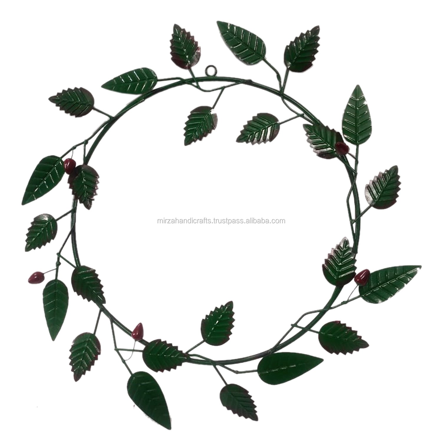 Iron Round Multi Color Flowers Candle Wreath for Home Decorative and Garden Decorative